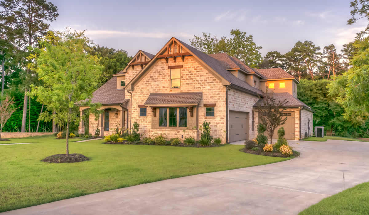 Example home with luxury exterior features
